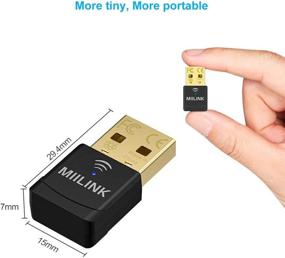 img 1 attached to 🔌 MiiLink AC600 USB WiFi Adapter for PC, Dual Band 5GHz / 2.4GHz WiFi Dongle, USB Wireless Adapter for Desktop / Laptop - Mini Size, Compatible with Windows XP/10/8/7/Vista, Mac OS 10.11-10.14 (No CD Required)