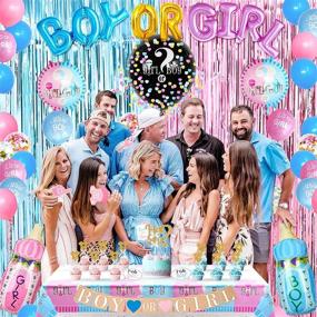 img 2 attached to 🎉 JOYYPOP Gender Reveal Decorations Set - 105pcs Gender Reveal Party Supplies with Gender Reveal Balloon, Tablecloth, Boy OR Girl Foil Balloon, Blue or Pink Printed Balloons, Photo Props - Ideal for Gender Reveal Party Celebration