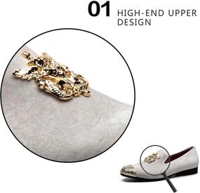 img 1 attached to 👞 Men's Velvet Smoking Loafers by MEIJIANA