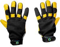 leather gloves thinsulate water resistant working logo