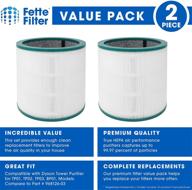 🌬️ fette filter - air purifier true hepa premium grade filters (2 pack) compatible with dyson tower purifier pure cool link tp00, tp01, tp02, tp03, bp01, am11 models. compare to part number 968126-03 логотип