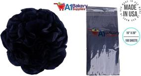 img 4 attached to 🎁 Premium Black Gift Wrapping Tissue Paper - 150 Sheets, 15"x20" by A1BakerySupplies