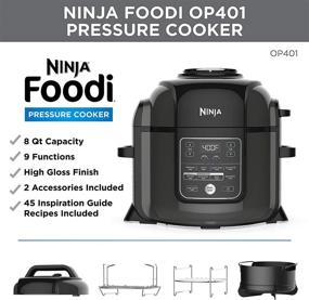 img 3 attached to 🍲 Ninja OP401 8-Qt. Foodi All-in-One Multi-Cooker - Black/Gray: Versatile 8-Quart Cooking Power