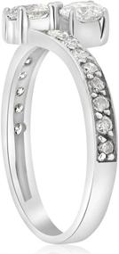 img 3 attached to 💍 Captivating Forever Us 1 Carat Diamond Two Stone Engagement Ring in 10K White Gold: A Symbol of Everlasting Love