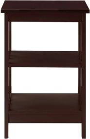 img 1 attached to 🏢 Convenience Concepts Mission End Table - Sleek Espresso Design for Effortless Organization