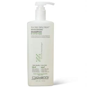 img 4 attached to 🍃 GIOVANNI Tea Tree Triple Treat Shampoo – Invigorating 24 oz. Formula with Cooling Peppermint, Conditioning Rosemary, and Clarifying Eucalyptus. Helps Alleviate Dry Flaky Scalp, Sulfate Free, No Parabens. (Pack of 1)