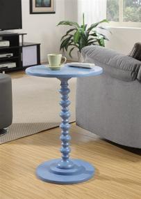 img 1 attached to 🔷 Convenience Concepts Palm Beach Spindle Table, Blue: Stylish and Functionally Versatile Furniture