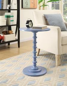 img 2 attached to 🔷 Convenience Concepts Palm Beach Spindle Table, Blue: Stylish and Functionally Versatile Furniture