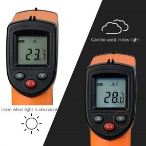 img 1 attached to 🌡️ XYIE LTD Non-Contact Thermometer - Portable Infrared Temperature Gun with Digital LCD Display (Color: Orange) | Temperature Measurement Range: -58 °F to 752 °F (-50 ~ 400℃)