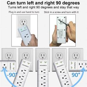 img 2 attached to 💡 Многофункциональная розетка ANHAORUI с вращающимся штепселем - Распределитель питания с 9 дополнительными розетками и 3 портами USB - Белая, сертифицирована ETL.