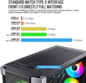 img 1 attached to Segotep Phoenix T1 - игровой корпус для ПК формата Full-Tower, E-ATX, черный, боковая панель из закаленного стекла, система кабель-менеджмента, поддержка водяного охлаждения размером 360 мм, совместимость с 7 вентиляторами, порт USB 3.0 Type-C, настольный корпус.