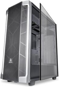 img 4 attached to Segotep Phoenix T1 - игровой корпус для ПК формата Full-Tower, E-ATX, черный, боковая панель из закаленного стекла, система кабель-менеджмента, поддержка водяного охлаждения размером 360 мм, совместимость с 7 вентиляторами, порт USB 3.0 Type-C, настольный корпус.