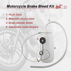 img 3 attached to 🏍️ ABN Motorcycle Brake Bleeder Kit - Easy Manual Brake Bleeding with Magnet Mount & 16 oz Bleeder Bottle (2 Pack)
