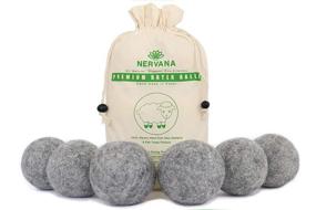 img 4 attached to 🐑 Premium quality organic wool dryer balls - Grey 6 XL: The ultimate reusable fabric softener made from 100% handcrafted New Zealand Merino wool