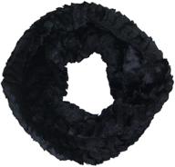 🧣 women's soft faux fur loop infinity scarf - warm winter neck warmer logo