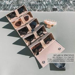 img 1 attached to 🕶️ BOSHKU Sunglasses Organizer Box: Stylish Storage for Multiple Eyeglasses and Men's Accessories