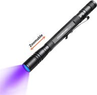 🔦 uv flashlight, 395nm ultraviolet led pen blacklight – waterproof pet urine detector for cat/dog stains, bed bugs, household & toilet logo