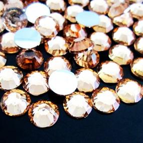 img 1 attached to 💎 Zbella 14-Facet Rhinestones Champagne Rhinestone