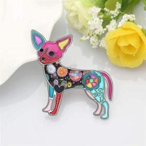 img 2 attached to Charming Chihuahua Dog Brooch Enamel Pin - Women's Fashion Accessory for Parties & Gifts