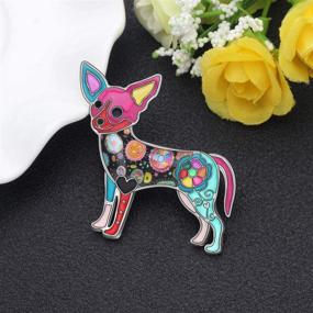 img 1 attached to Charming Chihuahua Dog Brooch Enamel Pin - Women's Fashion Accessory for Parties & Gifts