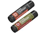 💋 duke cannon supply co. - men's lip balm variety set: spf15 fresh mint & spf30 blood orange sticks logo