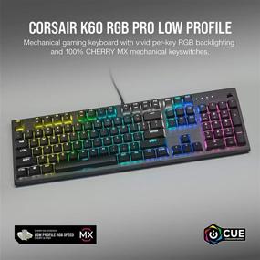 img 3 attached to 💡 Corsair K60 RGB Pro Low Profile Механическая игровая клавиатура - Cherry MX Low Profile Speed Механические переключатели клавиш – Тонкая и эргономичная, долговечная рама из алюминия - Персонализируемая RGB-подсветка для каждой клавиши