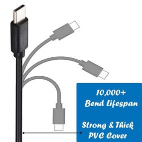 img 1 attached to 10-пачка кабелей USB Type C длиной 3,3 фута быстрой зарядки, TekSonic USB-A к USB-C пакет многоразовой зарядки - совместим с Samsung Galaxy S10 S9 S8 S20 S21 Plus A52 A21 A32 A11, Note 10 9 8, контроллером PS5.