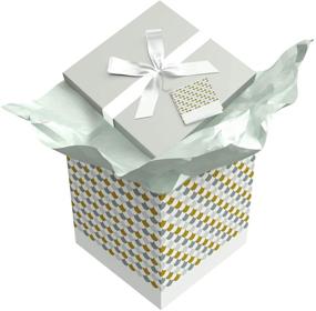 img 3 attached to EndlessArtUS Сиенна 9x9x9 Подарочная коробка: Простое выпадающее конструкция с 🎁 Лентой, подарочным ярлыком и бумажной салфеткой - Не требуется клей или лента!