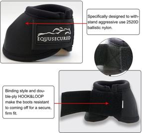 img 1 attached to 🐴 Equusecured Horse Bell Boots - Premium Overreach Boots for Ultimate Hoof Protection and Comfort - Various Sizes for Horses of All Ages
