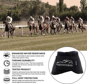 img 3 attached to 🐴 Equusecured Horse Bell Boots - Premium Overreach Boots for Ultimate Hoof Protection and Comfort - Various Sizes for Horses of All Ages