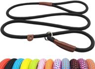 🐶 durable slip lead rope dog leash - btinesful 5ft - no pull nylon training leash for medium large dogs - 1/2" x 5', black logo