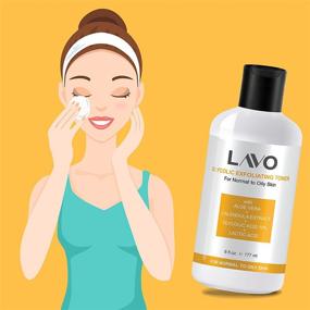 img 2 attached to 😍 LAVO Glycolic Acid Toner 10% - Advanced Facial Astringent for Oily, Problem, &amp; Acne Prone Skin - Targets Face Wrinkles, Fine Lines - Infused with Lactic Acid &amp; Vitamin C - Effective Pad Usage - Ideal for Men and Women