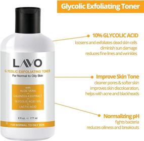 img 3 attached to 😍 LAVO Glycolic Acid Toner 10% - Advanced Facial Astringent for Oily, Problem, &amp; Acne Prone Skin - Targets Face Wrinkles, Fine Lines - Infused with Lactic Acid &amp; Vitamin C - Effective Pad Usage - Ideal for Men and Women