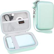 canboc label maker case for niimbot d11 2021: portable wireless connection label printer with mesh bag, ideal for home and office organization - mint green logo