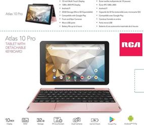 img 2 attached to RCA Newest Best Performance Tablet Quad-Core 2GB RAM 32GB Storage IPS HD Touchscreen WiFi Bluetooth With Detachable Keyboard Android 9 Pie (10&#34 Computers & Tablets