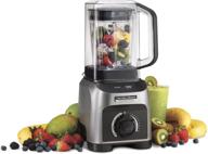 hassle-free blending: hamilton beach professional quiet shield blender with 1500w power, 32oz bpa-free jar, 4 programs & variable speed dial for puree, ice crush, shakes, smoothies - silver (58870) логотип