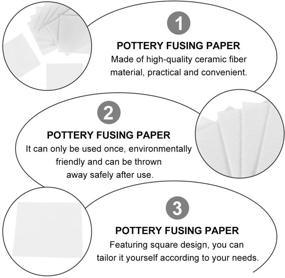 img 3 attached to High Temperature Insulation Gasket: Healifty Ceramic Fiber Paper 🔥 for Glass Fusing, Microwave Kilns, Stoves & Furnaces - 30pcs