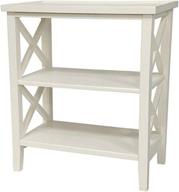 📚 white architectural book case table - oriental furniture 26-inch logo