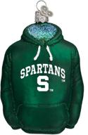 🎄 michigan state university spartans glass blown ornaments for christmas tree hoodie - old world christmas logo