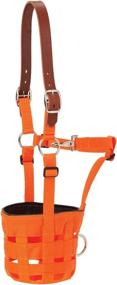 img 1 attached to 🐴 Orange Blaze Average Horse Grazing Muzzle by Weaver Leather