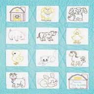 🐤 discover the charm of jack dempsey stamped nursery quilt blocks 9"x9" - barnyard friends - 12/pkg! logo