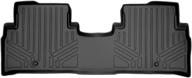 🔴 maxliner all-weather custom-fit black floor mat liner set for 2016-2020 kia sorento - 2nd row compatible logo