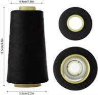 🧵 premium polyester sewing thread: all-purpose cone for sewing, quilting, serger, overlock machine – 3000 yards in black logo