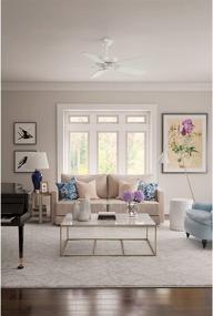 img 1 attached to 💨 Efficient Cooling Solution: Hunter Fan Company's 55068 54" Panama Ceiling Fan with Wall Control in Fresh White - Ideal for Large Spaces