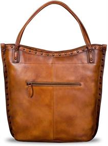 img 2 attached to 👜 Authentic Leather Vintage Shoulder Bag for Women | Handmade, Spacious Top Handle Satchel