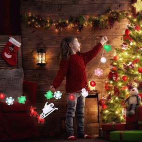 img 3 attached to 🎄 Ohuhu Christmas String Lights: 7 FT Felt Fabric LED Decorative Lights for Xmas Tree, Fireplace & House Decorations - Cute Santa Claus, Sleigh, Elk, and Snowflake Shapes!