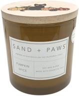 🎃 pumpkin spice sand + paws scented candles: eliminate pet odor with soy blend, 3 lead-free wicks, 25 oz logo