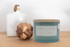 img 1 attached to 🎃 Pumpkin Spice Sand + Paws Scented Candles: Eliminate Pet Odor with Soy Blend, 3 Lead-Free Wicks, 25 oz