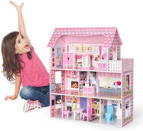img 3 attached to ROBUD Wooden Dollhouse Furniture Pretend Play Set