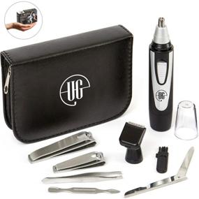 img 4 attached to 🧔 Urban Gent Esq. Ear and Nose Hair Trimmer Beard Grooming Kit - 8-Piece Men's Grooming Set